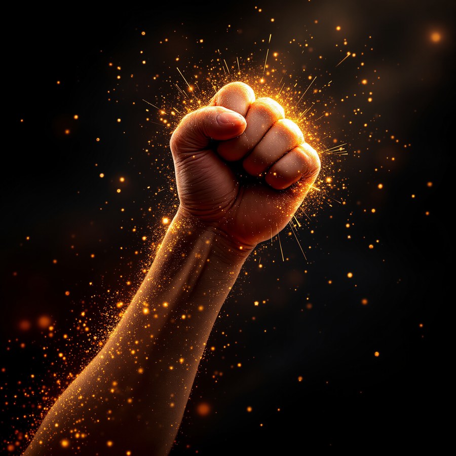 Raised fist